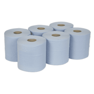 Blue Centrefeed Blue Roll 2Ply 150m - 6 Pack