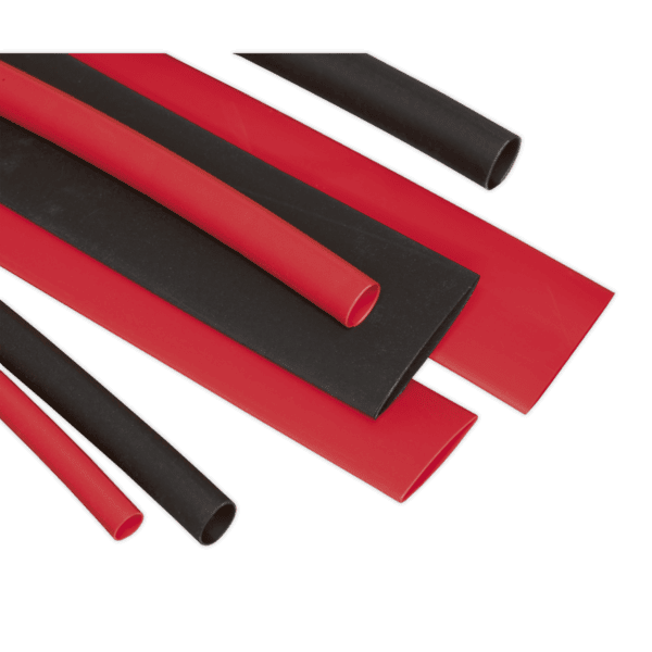 Heat Shrink Tubing Assortment 95pc 100mm Black & Red